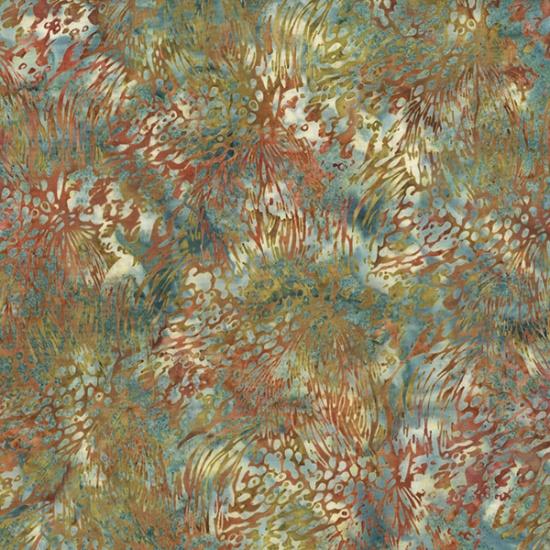 Hoffman Fabrics Bali Batik Feathers Mimosa MR5 384