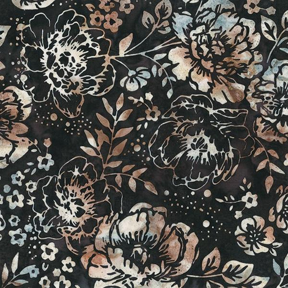 Hoffman Fabrics Bali Batik Peony Deep Earth  S2363-704