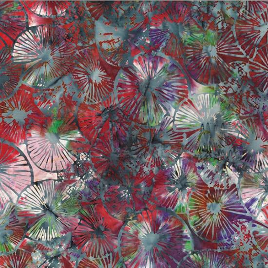 Hoffman Fabrics Bali Batik Textured Lily Pads Peridot R2251-234