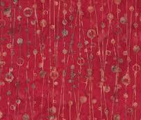 Hoffman Fabrics Bali Batiks Line Dots Red P2060-5