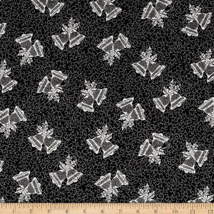 Hoffman Fabrics Winter Blossom Onyx/ Silver P7617-213S