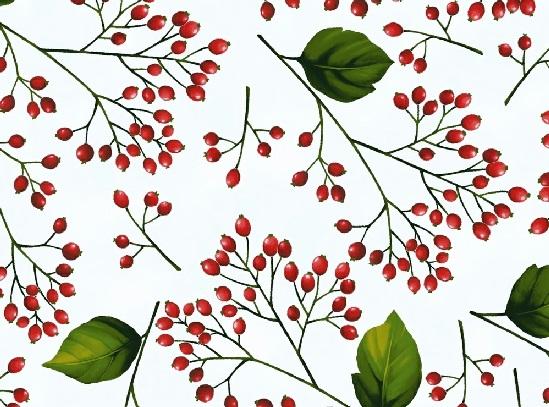 Hoffman Fabrics Poinsettia Song Frost/ Silver Q7641-113S