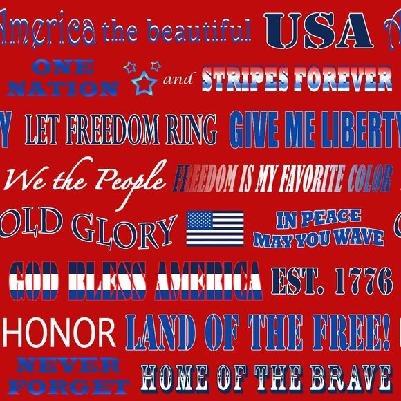 HG American Truckers Patriotic Phrases 9480-88 Red