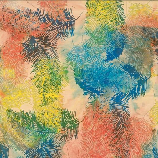 Hoffman Fabrics Bali Batik Feathers Sunset S2294-151
