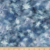 Hoffman Fabrics Call of the Wild Snowflake Blue Q4458-7