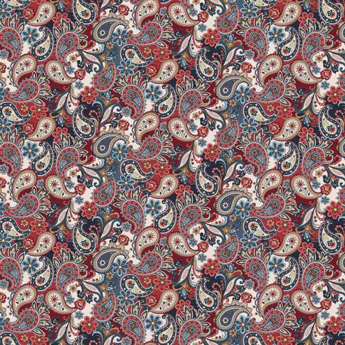 Henry Glass Co. Cottonwood Stables Red Paisley 3061 88