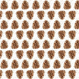 Henry Glass & Co Little Ones White Pinecones 453-03 WHITE