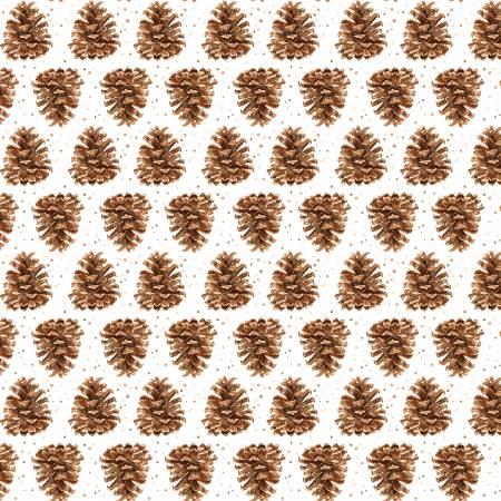 Henry Glass & Co Little Ones White Pinecones 453-03 WHITE