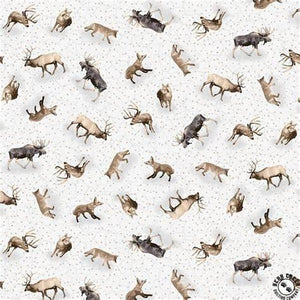 Henry Glass Woodland Whispers Tossed Animals Gray 434 90