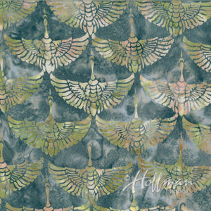 Hoffman Fabrics Bali Cranes Aspen P2936-367