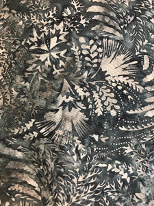 Hoffman Fabrics Bali Chops Mixed Leaves Charcoal M2760-55