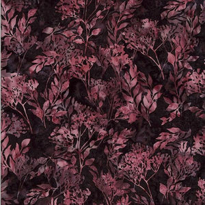 Hoffman Fabrics  Bali Batik Foliage Boysenberry  T2377-88