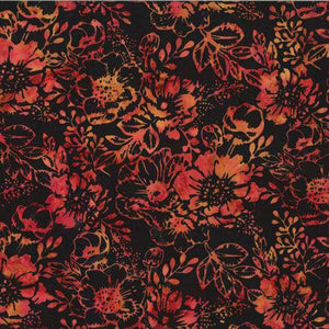 Hoffman Fabrics Bali Batik Big Floral Adobe U2451-100