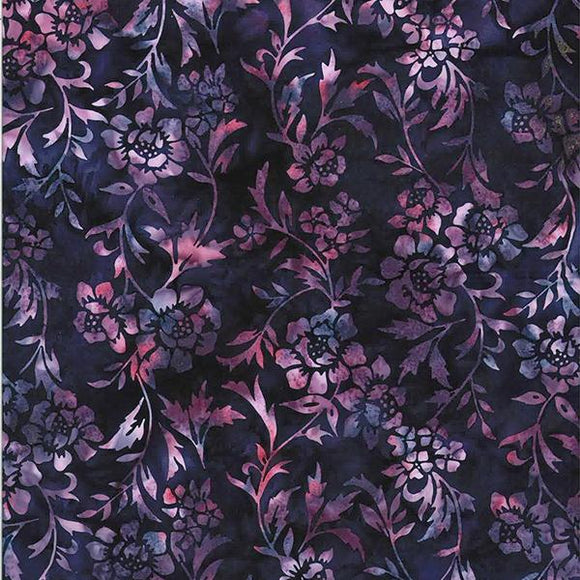 Hoffman Fabrics Bali Batik Floral Purple T2383-14