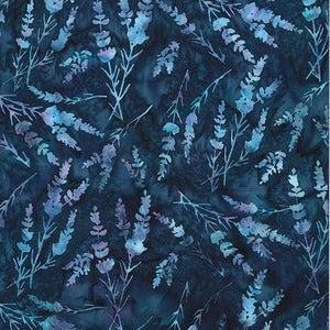 Hoffman Fabrics Bali Batik Lavender Navy T2438-19