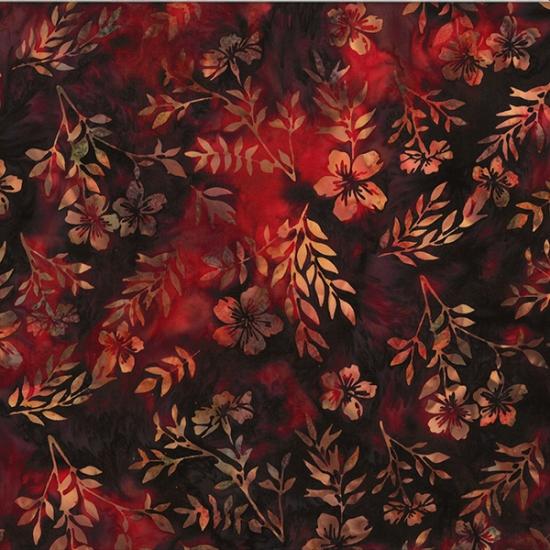 Hoffman Fabrics Bali Batik Leafy Floral Nightshade U2472-533