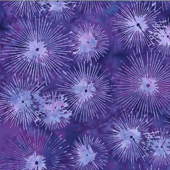 Hoffman Fabrics Bali Batik Sunburst New Grape U2474-N45
