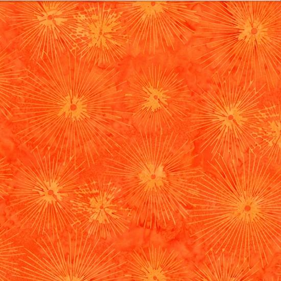 Hoffman Fabrics Bali Batik Sunburst Pumpkin U2474-192