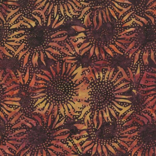 Hoffman Fabrics Bali Batik Sunflower Nightshade U2476-533