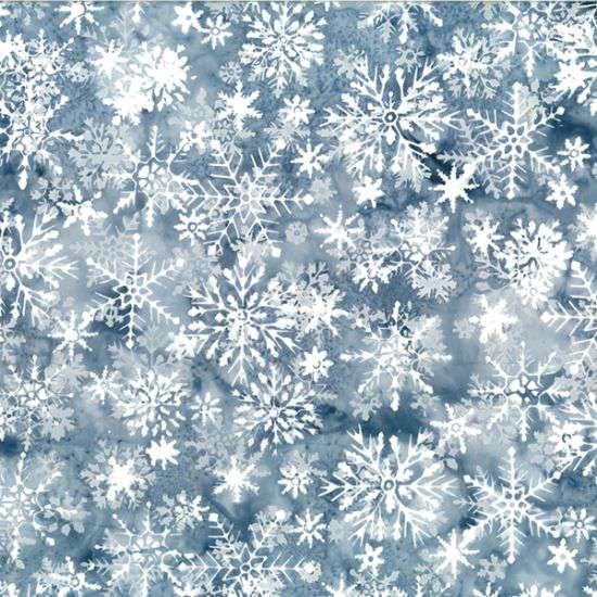 Hoffman Fabrics Bali Batiks Snowflake Slate U2464-92