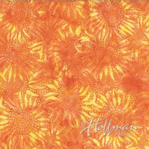 Hoffman Fabrics Bali Chops Sunflower Tangerine 884-152