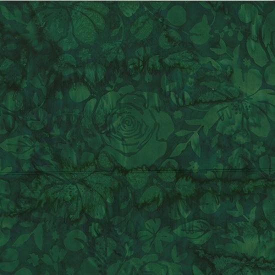 Hoffman Fabrics Bali Large Mixed Floral Emerald V2533-31