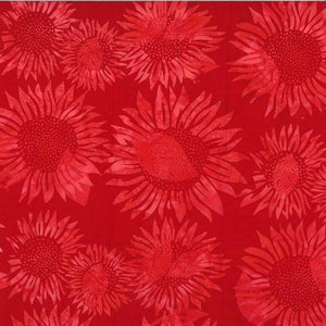 Hoffman Fabrics Bali Sunflower Red V2546-5