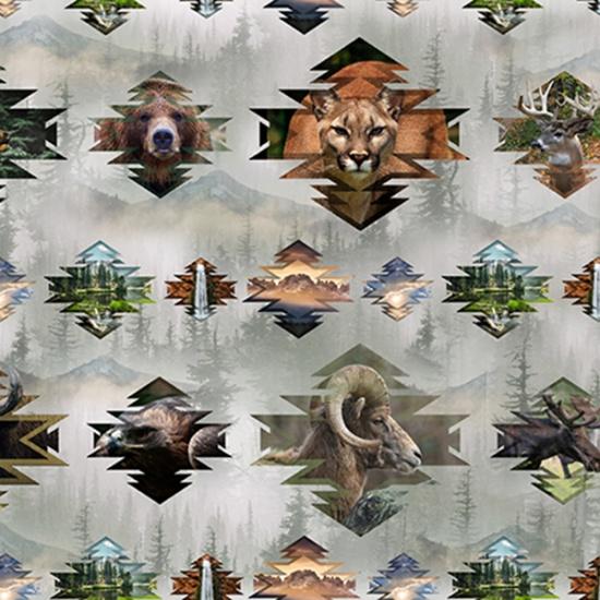 Hoffman Fabrics Call of the Wild Animals Deep Earth V5275-58