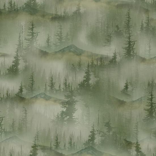 Hoffman Fabrics Call of the Wild Landscape Green V5276-8