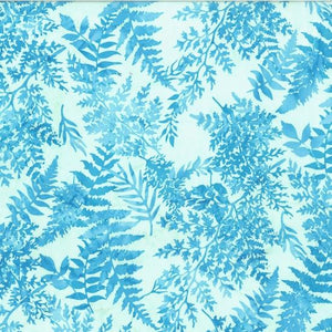 Hoffman Fabrics Challenge Batik Fern French Blue U2489-F7