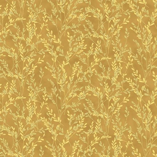 Hoffman Fabrics Fall Blooms Gold/Gold V5188-47G