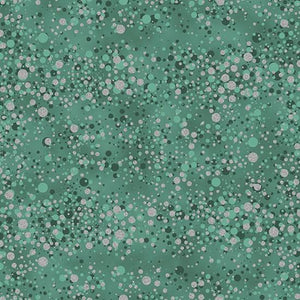 Hoffman Fabrics Fly Home for Winter Snow Flurry Eucalyptus/Silver U4975-436S