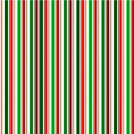 Hoffman Fabrics Holiday Sweets Candy Stripe Peppermint/Gold U4996-75G