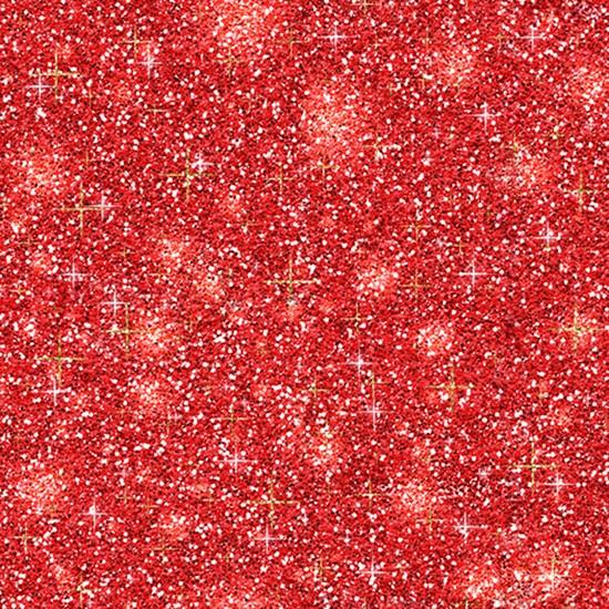 Hoffman Fabrics Holiday Sweets Sparkle Christmas Red/Gold U4995-210G