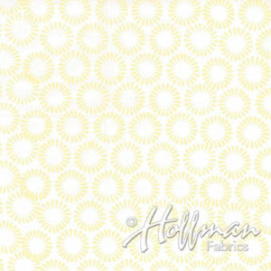 Hoffman Fabrics  Sunburst Floral Buttercream  P2978-412