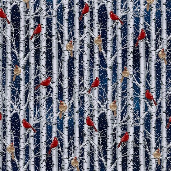 Hoffman Fabrics Whispering Woods Navy/Silver V7160-19S
