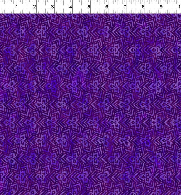 In The Beginning Fabric Cosmos Triangles Purple  10COS2