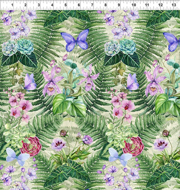 In the Beginning Fabrics Botanical Fern Floral Multi 3BL-1