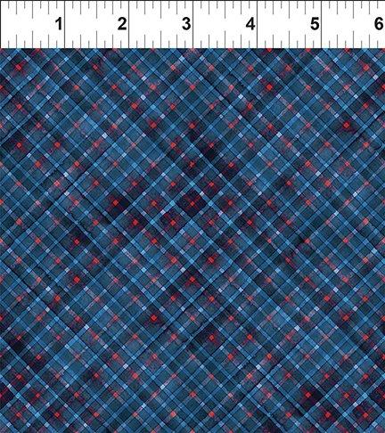 In the Beginning Hedgehog Hollow Plaid Navy 10HH-1