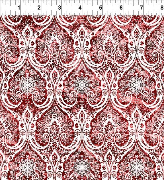 In the Beginning Nature's Winter Snowflake Lace Red 4NW-1