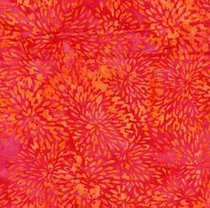 Island Batik Red/ Orange Fireworks BE7-3B