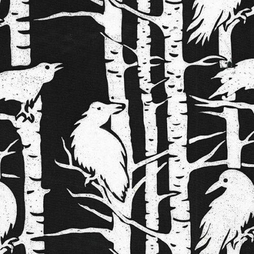 Island Batiks Raven on Trees Ink 122031792