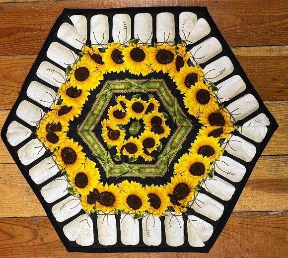 Milk and Sunflower Finished Placemat 24.5 x 10.5