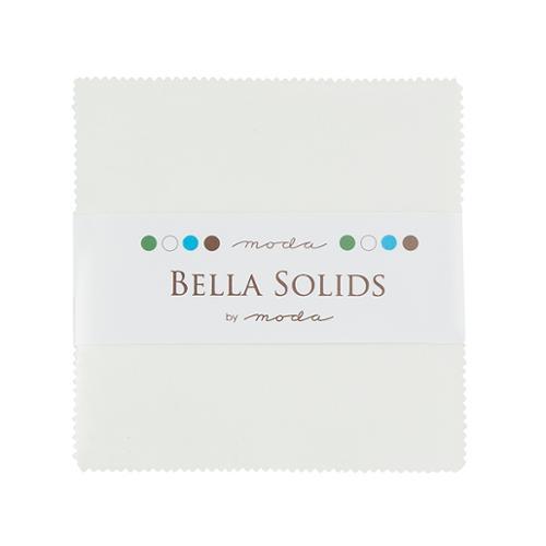 Moda Fabrics Bella Solids White Charm Pack 9900PP 98