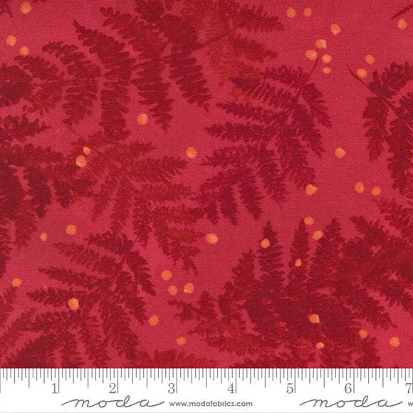 Moda Fabrics Carolina Lilies Ferns Ruby 48702 12