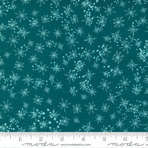 Moda Fabrics Cheer & Merriment Snowflakes Teal 45535 22