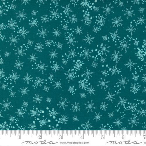 Moda Fabrics Cheer & Merriment Snowflakes Teal 45535 22