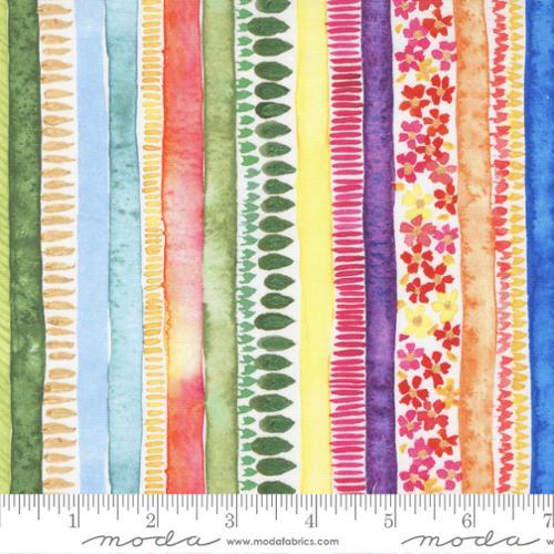 Moda Fabrics Eufloria Stripes Rainbow 39747 12
