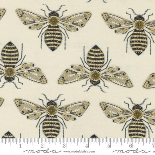 Moda Fabrics Meadowmere Metallic Bees Cloud 48363 31M