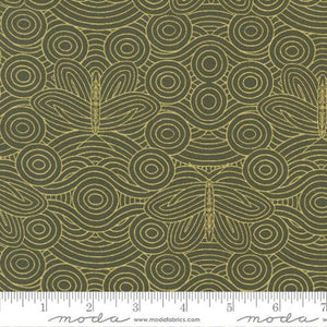 Moda Fabrics Meadowmere Metallic Swirled Butterfly Forest 48366 32M